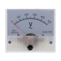 shangren 높은 정확한 AC 전압계 패널 전압 게이지 아날로그 실험 도구, 62x60x55mm, 0-500V, 플라스틱