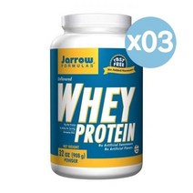 Jarrow Formulas 재로우 포뮬러 웨이 프로틴 무맛 908g 3팩 Whey Protein - Unflavored