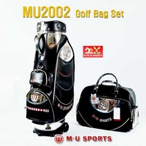 엠유스포츠 MU2002 캐리어/캐디백세트/MU SPORTS/골프가방/골프백, 블랙