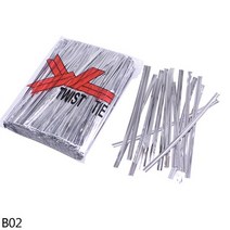 800 개 8cm 10cm 골드/실버 메탈릭 트위스트 타이 와이어 씰링 바인딩 플라스틱 첼로 롤리팝 캔디 가방 파, 02 B02_03 12cm_01 about 800pcs