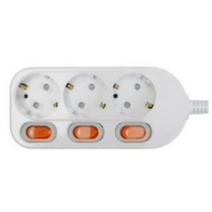 번개표 이동형 멀티탭 콘센트 절전형 개별스위치 3구 WI-MC21633, 1.5m., 3개