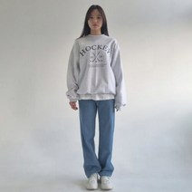 뉴메이드 / 벚꽃 하키 맨투맨티셔츠 / 커플룩
