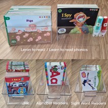 노부영 알파벳리더 싸이트워드 런투리드 원서 책정리 책 교구 노출 투명 정리함 수납함