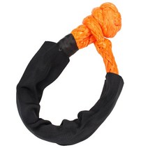 38000lbs 자동차 트레일러 풀 로프 견인 후크 도구 섬유 걸쇠 자동차 액세서리 캐러밴 해양 보트 오프로드 4x4 트럭, 검은색