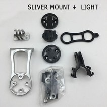 자전거 컴퓨터 카메라 홀더 산악 도로 사이클링 브래킷 MTB 핸들 바 마운트 장비 속도계 104286, Silver B