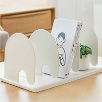 북트레이 1단 이동식 책꽂이 매거진랙 유아 미니 이케아 책장 너비조절 책상위책꽂이 북앤드, 그린+브라운