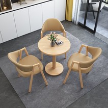 북유럽 작은 원형 테이블 카페 원목 원형테이블 라운드 4인 티테이블 사이드테이블 협탁, B 원탁테이블(사진참조)