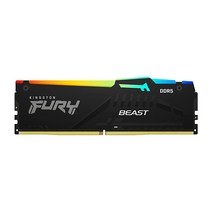 Kingston Technology Fury 비스트 RGB 16GB 5200MT/s DDR5 CL40 DIMM 데스크탑 메모리(2개 키트) Intel XMP 3.0 적외선 동기화, 16GB (2x8GB)_Black