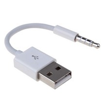 2개/몫 3.5mm 남성 잭 USB 충전 케이블 iPod Shuffle/MP3 MP4 플레이어/헤드폰, 한개옵션0