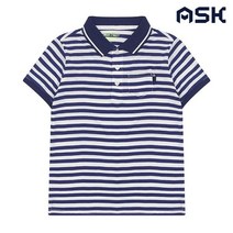 에스크 주니어 유니 스트라이프 카라 티셔츠