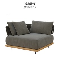 에어쇼파 북유럽 야외 소파 안뜰 빌라 등나무 티크 호텔 마당 발코니 가구, 1.F