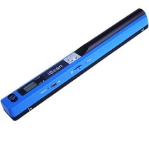 iscan 휴대용 펜 핸디 스캐너 소형 핸드 무선 포터블 A4 책 스캔 900DPI, 블루+8G