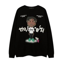 락밴드티셔츠 오버핏 헤비 메탈 티셔츠 맨투맨 캐릭터 프린팅 K25