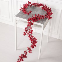 레드베리가렌드 180cm 크리스마스 장식 소품 벽장식 카페 열매 TRWGHM, 가렌드