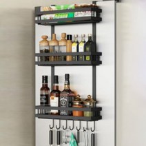 [워버플 코리아] 주방 걸이형 다용도 키친 수납 보관함 2 컬러 2 사이즈, 블랙