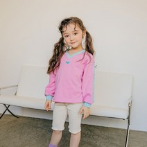 슈슈샤샤 하니브이넥티 아동 레이어드 긴팔티 공용