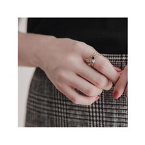 제이로렌 R0523 솔티카라멜 컬러 크리스탈 골드반지