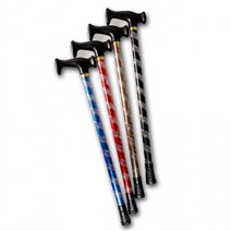 ISPING 칼라 2단 T자 손잡이 등산 지팡이 노인 실버 용품, 옵션_파랑