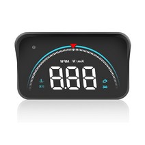자동차 헤드업 디스플레이 car hud auto m8 head up display obd 2 ii speedometer projetor with water temperature, 검은색