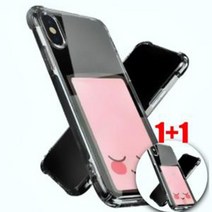 1+1 에어클린 모서리 가드 투명 카드범퍼 폰케이스 액정보호필름 에어쿠션젤리 초슬림투명젤리하드, 쿠팡 본상품선택, 쿠팡 본상품선택