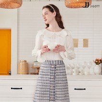 JJ지고트 러플 더블 칼라 핀턱 블라우스 GM3P0BLW6