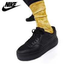 나이키 코트비전 알타 레더 플랫폼 올검 블랙 여성 신발 스니커즈 키높이 운동화