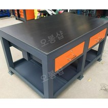 공장 작업대 다이 테이블 스텐 주방 작업장 다용도 철제 산업용 작업용, 1000x750x800mm 서랍 2개