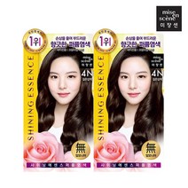 [무료배송]미쟝센 샤이닝에센스 퍼퓸 염색약 7종 염모제, 4N 짙은갈색, 2개