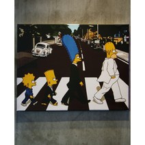 심슨 애비로드 simpsons abbey road 캔버스 액자 1호 사이즈 16cmX42cm