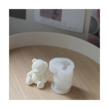 3D 테디 베어 실리콘 몰드 금형 입체 모양 틀 DIY 동물 크리스마스 케이크 퐁당 공예 사탕 무스 장식 수지 비누, D, D