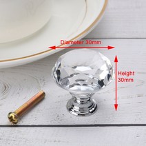욕실 수납장 거울 화장실 욕실장 수납 북유럽풍 NAIERDI 골드 베이스 다이아몬드 모양 디자인 크리스탈 유, 01 30mm Silver Base