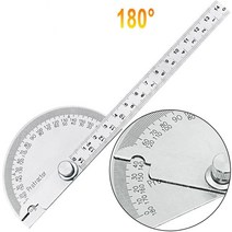 스테인레스 스틸 각도 자 각도기 측정 사각형 게이지 180 도 반 원형 145mm PR, 한개옵션0