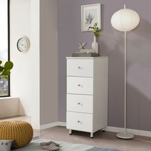 비아체 광폭 4단서랍장 40cm, 화이트