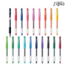 유니볼 시그노 0.38mm, 스카이블루, 5개