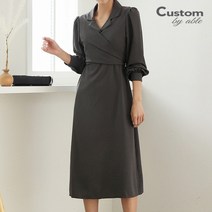 커스텀에이블 모던 카라랩 플레어 원피스 C2301OP014A