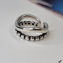 황금소나기 검지 새끼손가락 우정 실버 925 대학생커플링 못 종로귀금속 탱탱볼 두줄 은 반지