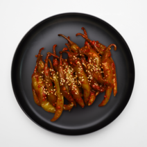 국산 양념고추 장아찌 엄선한 국산 고추로 담은 고추 무침, 1kg, 1개