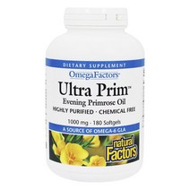 네추럴팩터스 울트라 프림 이브닝 프림로즈 오일 1000mg 소프트젤 글루텐 프리 무설탕, 180개입, 1개, 90정