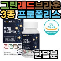 식물성 츄어블 캡슐 그린 레드 프로폴리스 PROPOLIS 구강 내 항균 항산화 브라질 영양제 비타민 A B2 D3 E 아연 셀렌 플로폴리스 HMS 포도씨유 자일리톨 세븐베리 아미노산