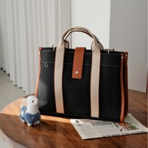 꼬모 캔버스 기저귀가방+이너백+유모차걸이, 블랙