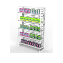 약국 진열대 선반 행사매대 가판대 판매대 편의점, 90X60X18  5단 블랙