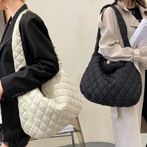 여성 겨울 패션 가방 누빔 패딩 스타일 숄더백