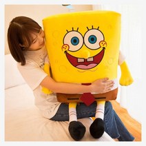 귀여운 대형 빅사이즈 스폰지밥 뚱이 인형 푹신한 말랑한 등받이 인형 110CM, 35CM 스폰지밥 + 단일cm