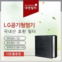 [대명필터] [국내제조]엘지공기청정기 LG필터 호환용/LA-U110DW/DWR/Q, 상세 설명 참조