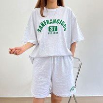 걸즈팩토리 여성용 키이프란 반팔반바지 캐주얼 트레이닝복세트