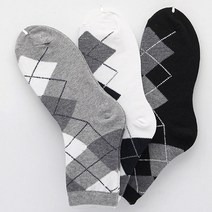 JAYART_남자 패션 아기일 체크 무늬 양말 5켤레 묶음 교복 운동화 교복용 남성용 캐주얼중목 학생용+jac220909