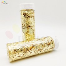 식용금박 금박지 금종이 글리터 반짝이 펄 식용 골드 플레이크 실버 호일 케이크 베이킹 장식 요리 예술 공, 03 Gold