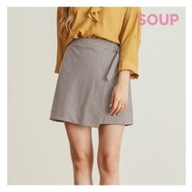 숲 SOUP 체크 랩 미니 스커트(SV3SR32)