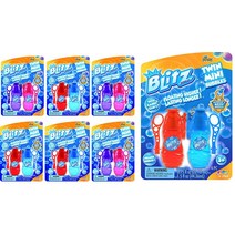 Blitz Twin Mini Bubbles Blowing Toy with Carry Clip (1 Pack in Pairs) for Kids Portable Bubble Blow, 6 Packs