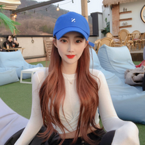 남자 여자 빅사이즈 깊은 볼캡 파랑 얼굴작아보이는 투에스핏 셀럽 대두 모자